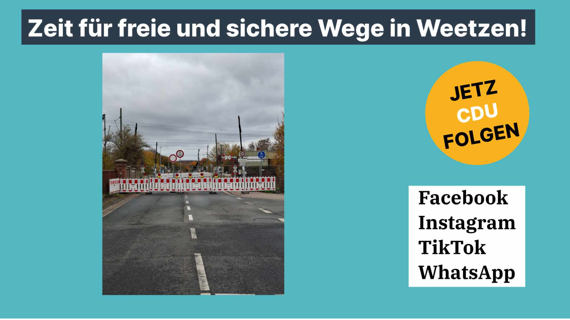 Zeit fr freie und sichere Wege in Weetzen!