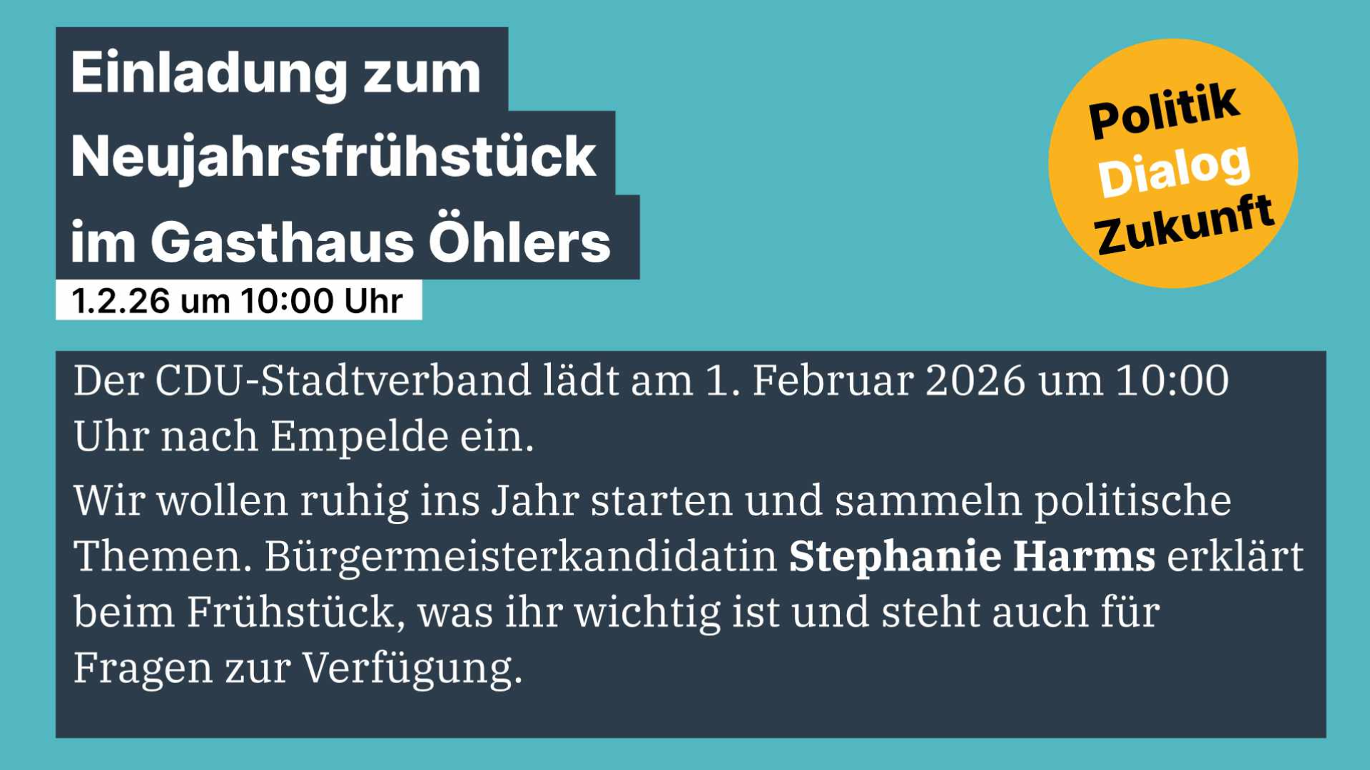 Neujahrsfr�hst�ck der CDU
