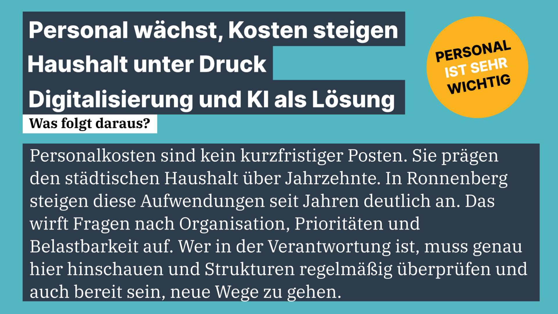 Personalaufwendungen steigen deutlich an