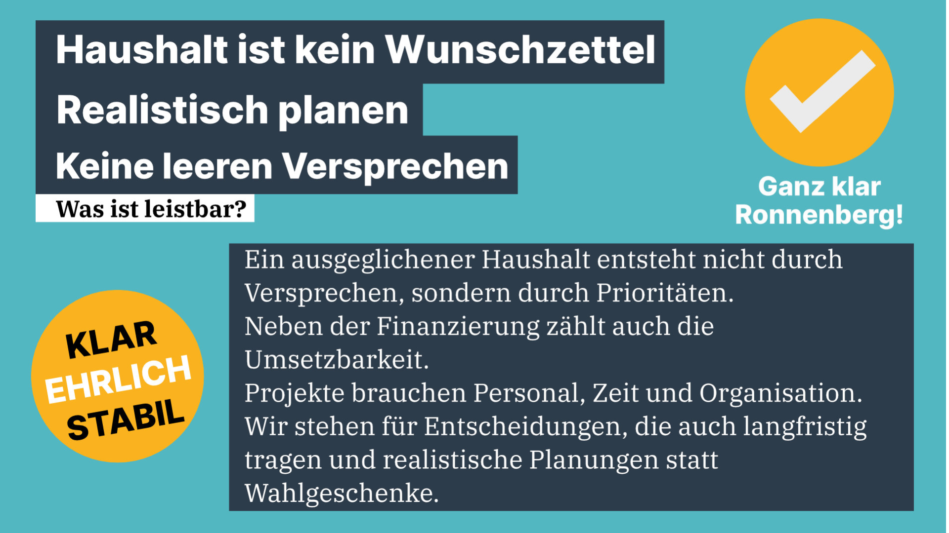 Keine leeren Versprechen