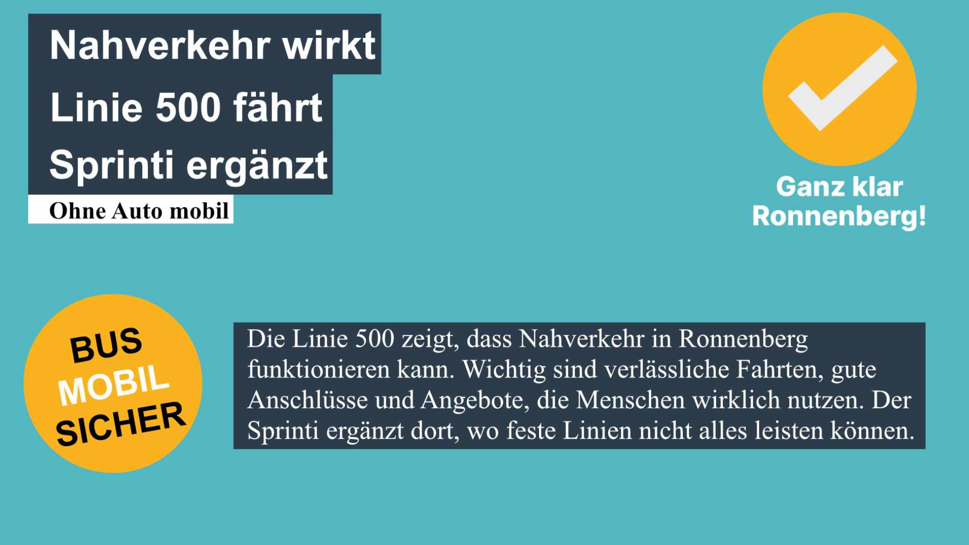 Linie 500 und Sprinti: Nahverkehr, der wirklich genutzt wird