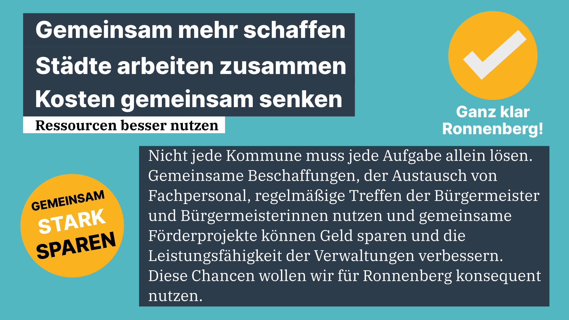 Gemeinsam mehr erreichen � Zusammenarbeit zwischen Kommunen st�rken